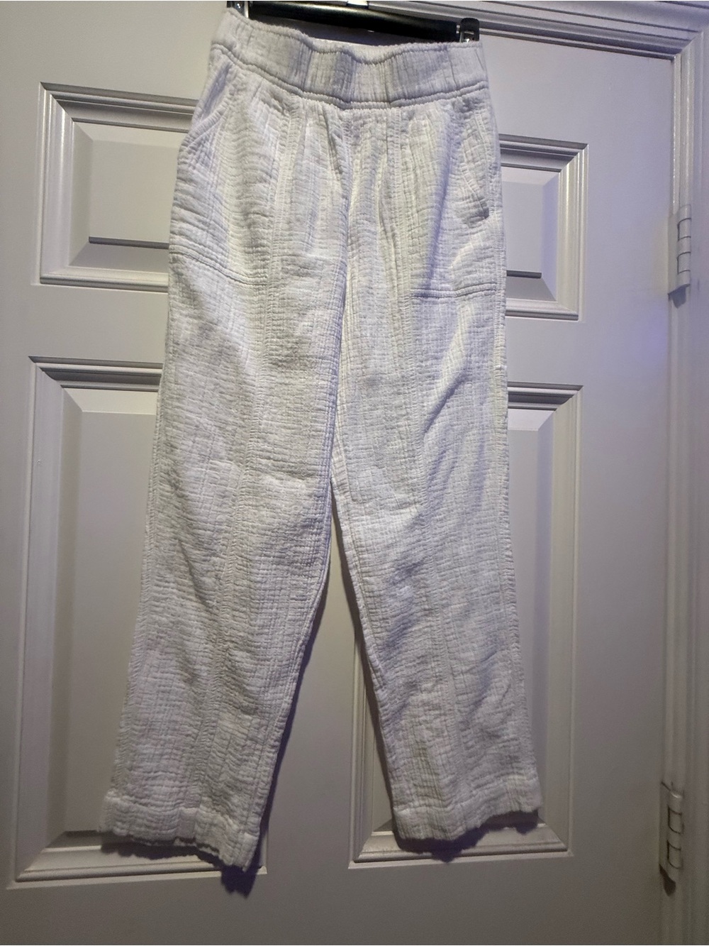 Wonderly White 100% Cotton Gauze Women’s Pull-On Pants XS